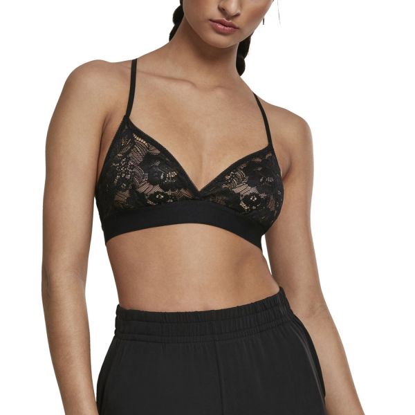 Urban Classics Ladies - Triangle Laces BRA schwarz