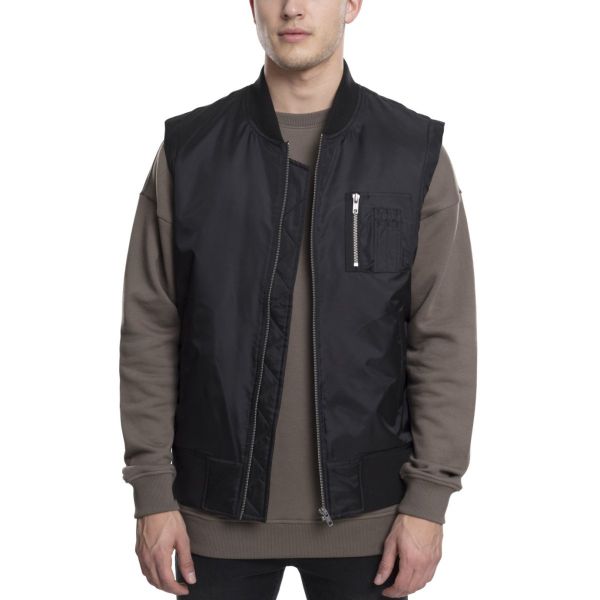 Urban Classics - SHINY BOMBER Veste noir