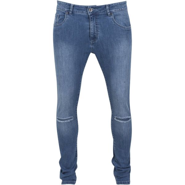 Urban Classics - SLIM FIT Knee Cut Stretch Denim Jeans Hose