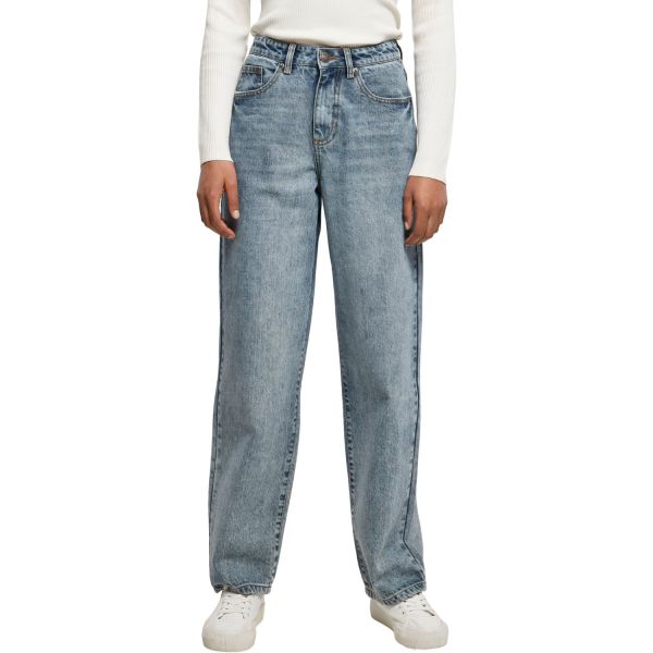 Urban Classics Ladies - High Waist Wide Leg Denim Jeans
