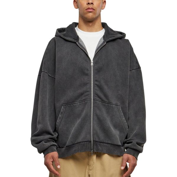 Urban Classics - Heavy Stone Washed 90s Zip Hoody