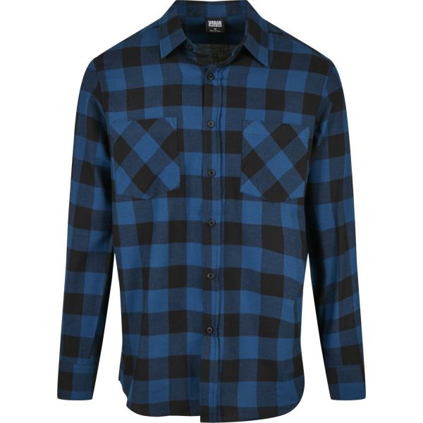 Urban Classics - CHECKED FLANELL Shirt black / charcoal