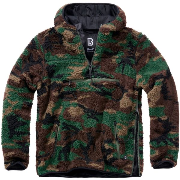 Brandit - Teddyfleece Troyer Worker Sweater dark camo