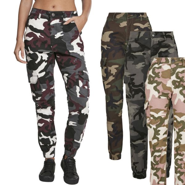 Urban Classics Ladies - High Waist Stretch Cargo Pants lilac