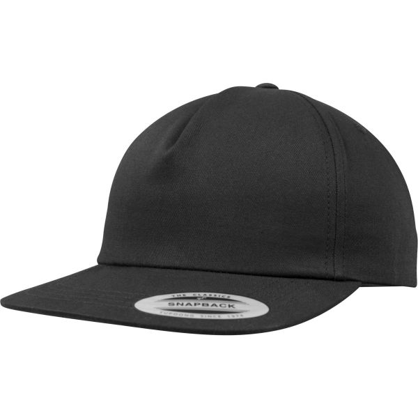 Flexfit 5-Panel Unstructured Snapback Cap - noir