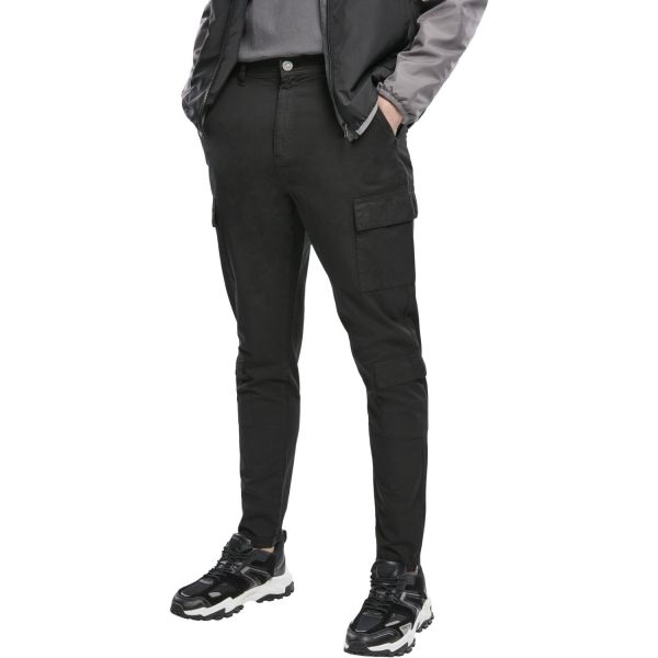 Urban Classics - Double Pocket CARGO Tapered Pants black