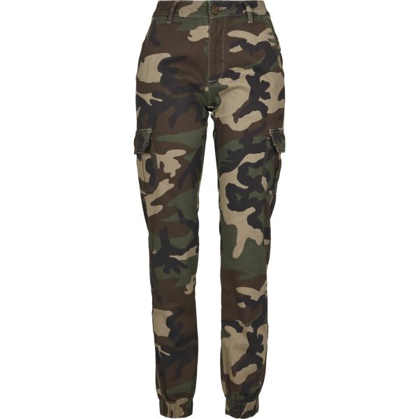 Urban Classics Ladies - High Waist Stretch Cargo Pants dark