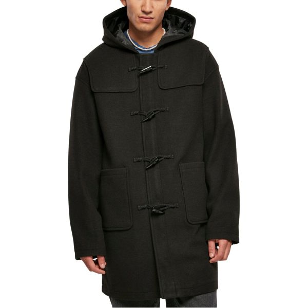 Urban Classics - Hooded Duffle Coat Mantel schwarz