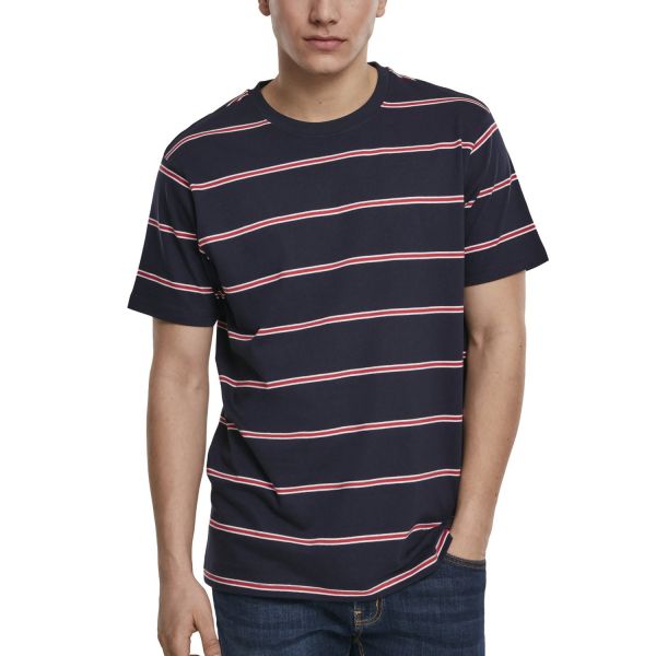 Urban Classics - Yarn Dyed Skate Stripe Shirt blanc