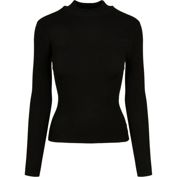 Urban Classics Ladies - Rib Knit Turtelneck Sweater taupe