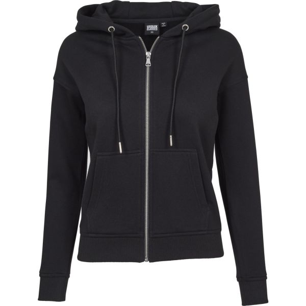 Urban Classics Ladies - BASIC Zip Hoody gris