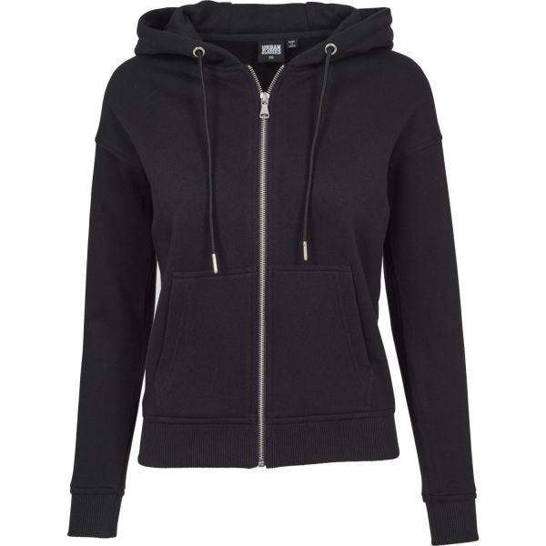 Urban Classics Ladies - BASIC Zip Hoody noir