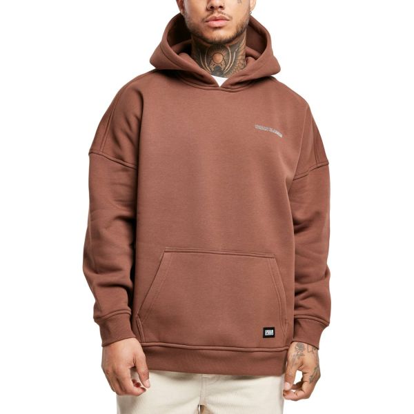 Urban Classics - Oversized Logo Hoody bark brun