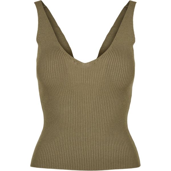 Urban Classics Femme - Rib Knit Débardeur noir