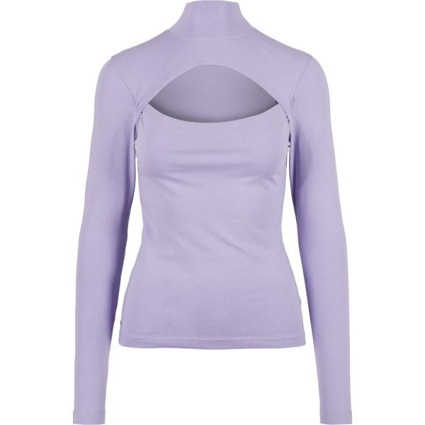 Urban Classics Ladies - Cut-Out Turtleneck Longsleeve