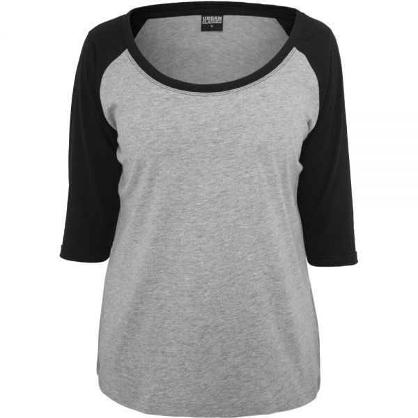 Urban Classics Femme - 3/4 RAGLAN Manches Longues noir