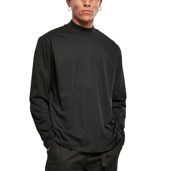 Urban Classics - Heavy Boxy Mock Neck Longsleeve black