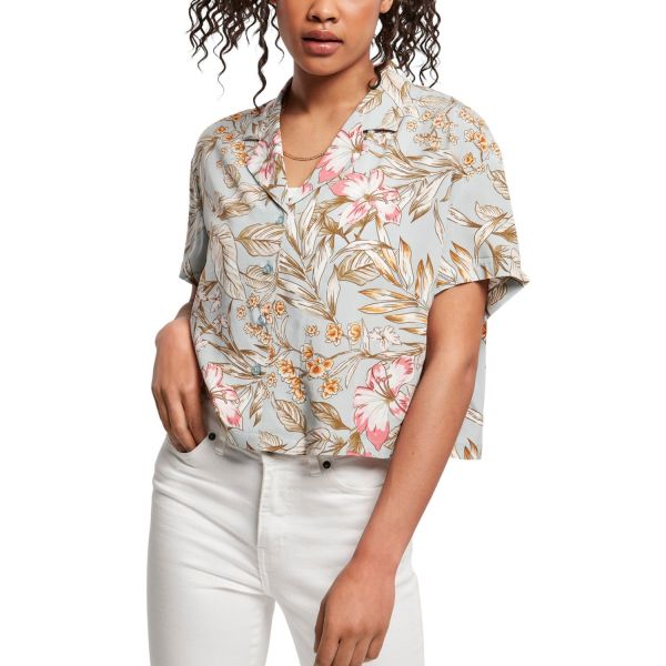 Urban Classics Ladies - Viscose Resort Shirt hibiscus